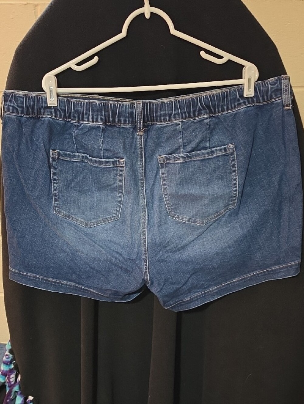 torrid Mid-Blue Denim Drawstring Shorts - Picture 2 of 2